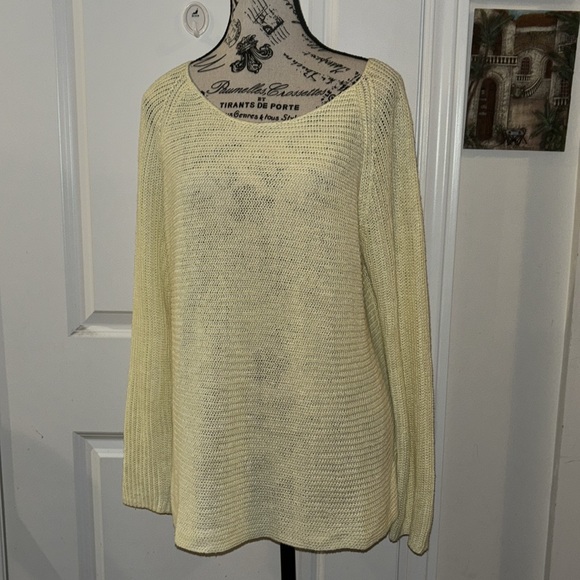 Eileen Fisher Sweaters - Eileen Fisher Butter Yellow 100% Organic Linen Sweater
